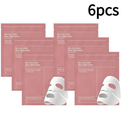 1-10pcs Bio Collagen Face Mask Deep Hydrating Overnight Mask Shrink Pores Moisturizing Refreshing Brightening Korean Skin Care